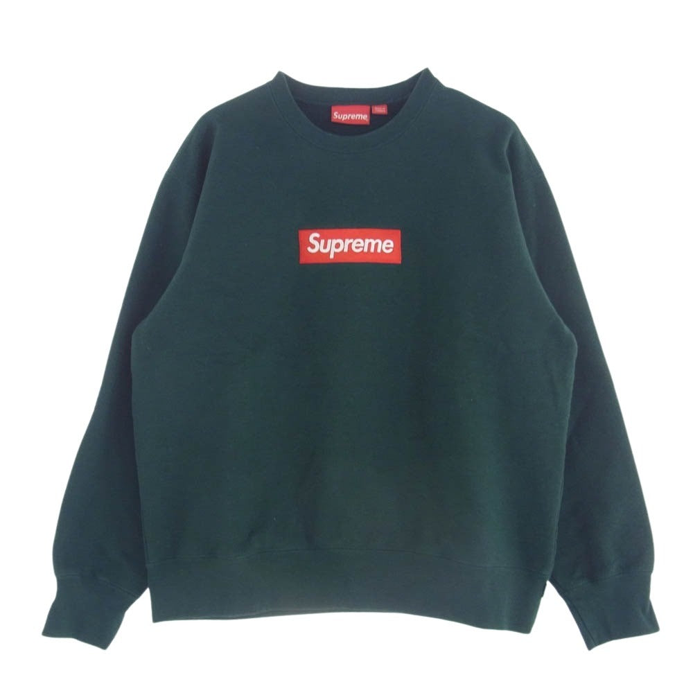 Supreme シュプリーム 22AW Box Log Crewneck ボックスロゴ クルーネック スウェット グリーン系 M【中古】