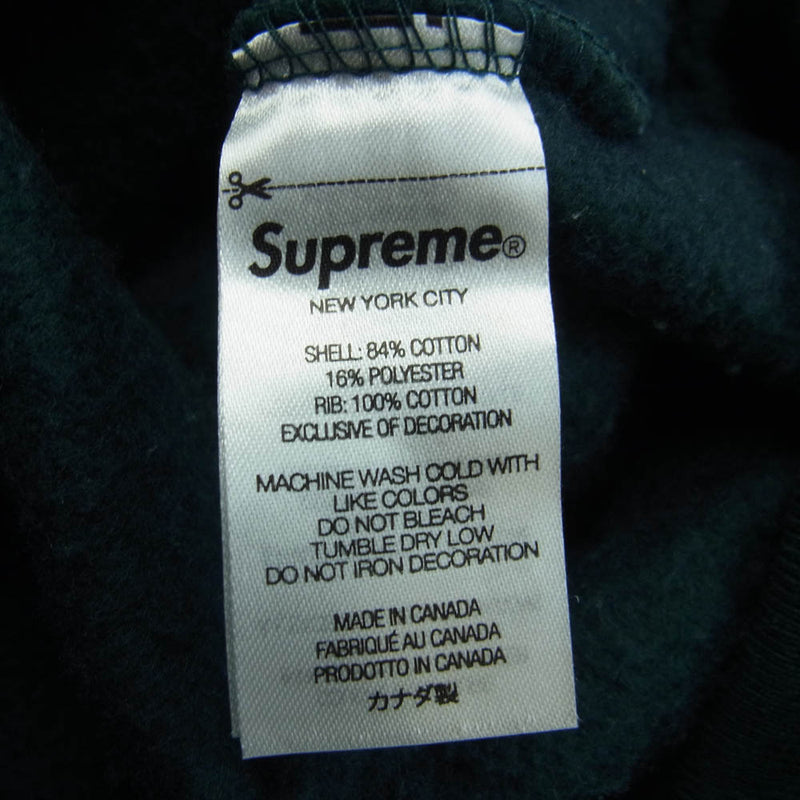 Supreme シュプリーム 22AW Box Log Crewneck ボックスロゴ クルーネック スウェット グリーン系 M【中古】