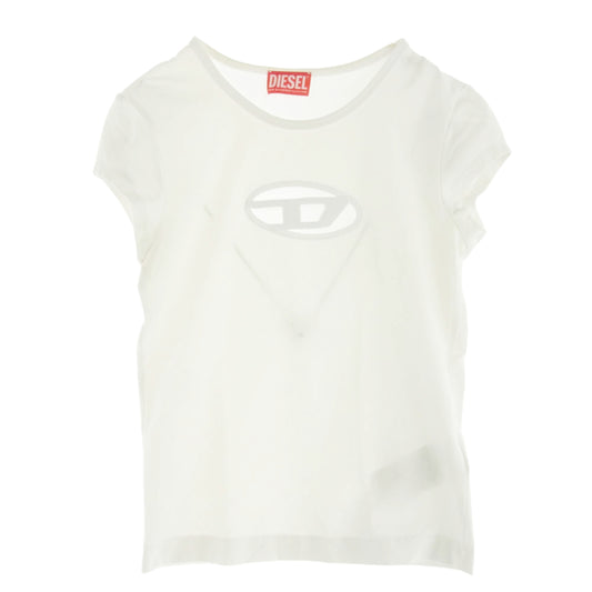 DIESEL ディーゼル オーバル ロゴ ショートスリーブ Tシャツ ホワイト系 S【中古】
