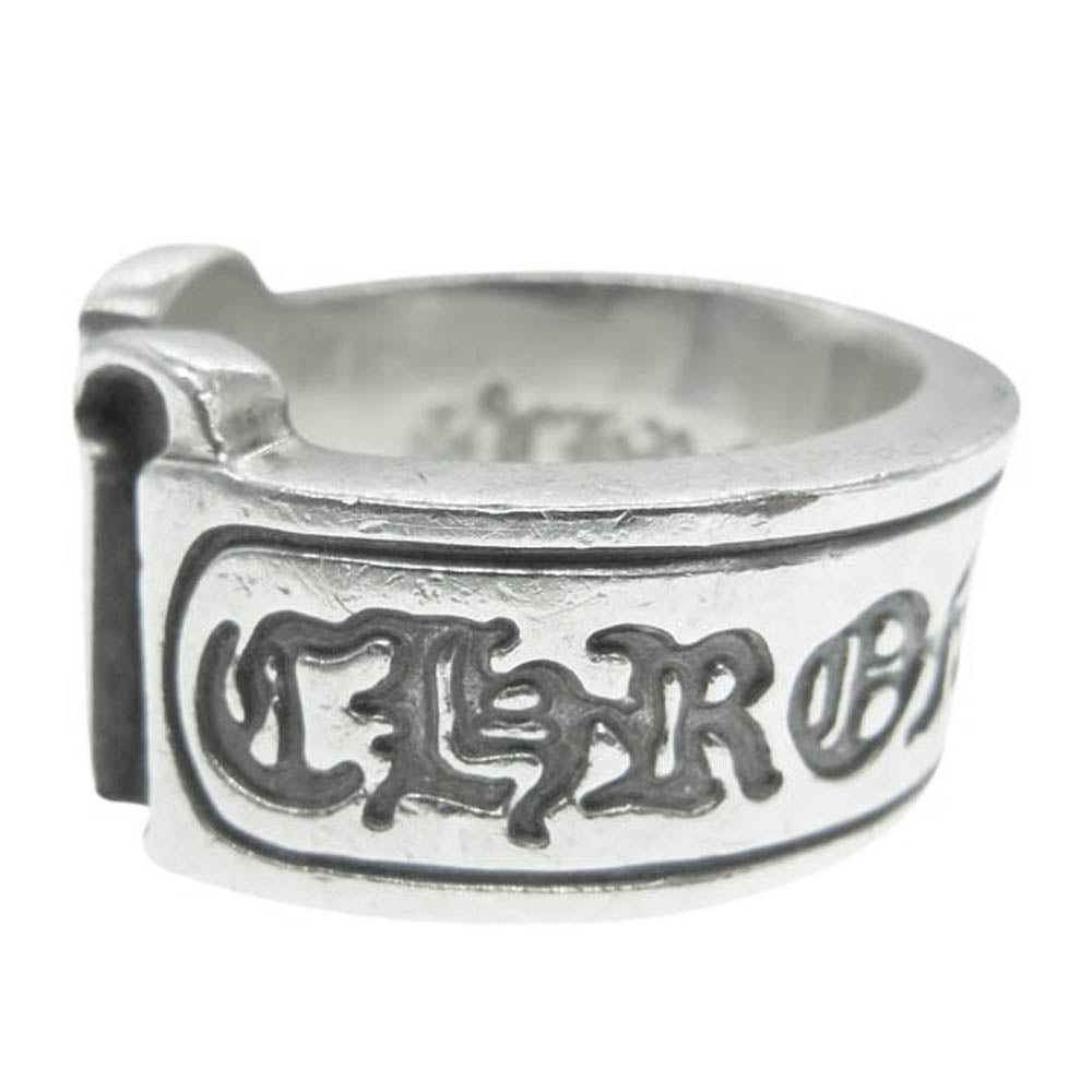 CHROME HEARTS クロムハーツ（原本無） LG SCROLL LABEL ラージ スクロール ラベル シルバー リング 20号【中古】