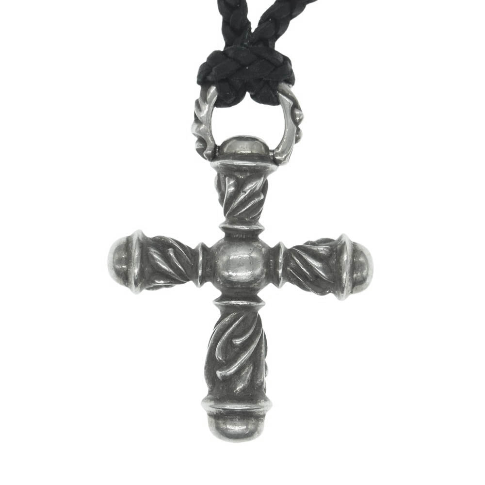 CHROME HEARTS クロムハーツ（原本無） CAMPANA CROSS SM カンパナクロス スモール レザーブレイド ペンダント ネックレス【中古】