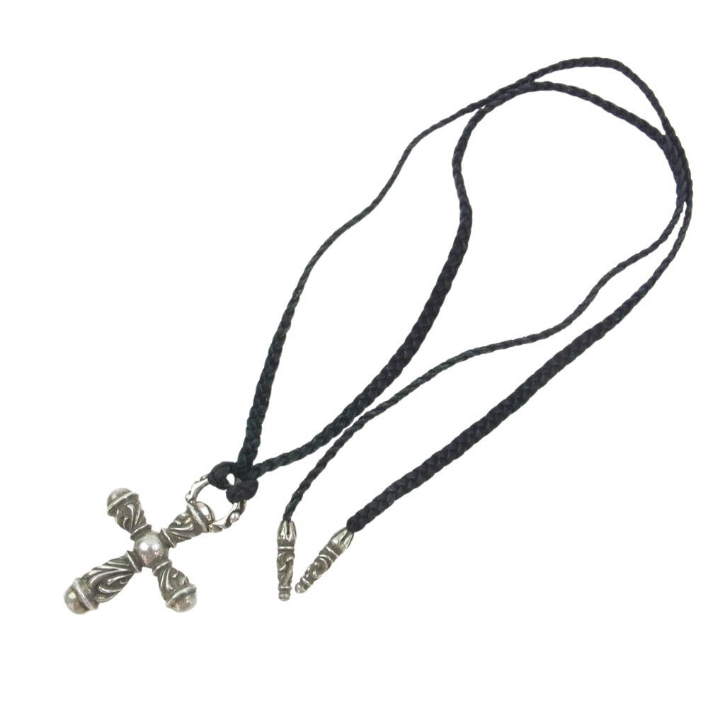 CHROME HEARTS クロムハーツ（原本無） CAMPANA CROSS SM カンパナクロス スモール レザーブレイド ペンダント ネックレス【中古】