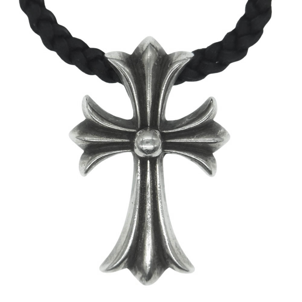 CHROME HEARTS クロムハーツ（原本無） CH CRS SML BC スモール CHクロス レザーブレイド Wボロチップ ネックレス【中古】