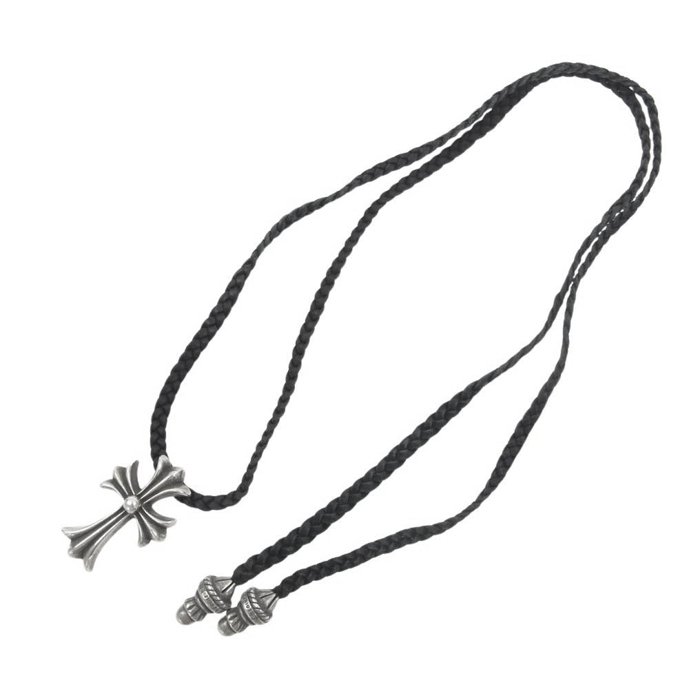 CHROME HEARTS クロムハーツ（原本無） CH CRS SML BC スモール CHクロス レザーブレイド Wボロチップ ネックレス【中古】