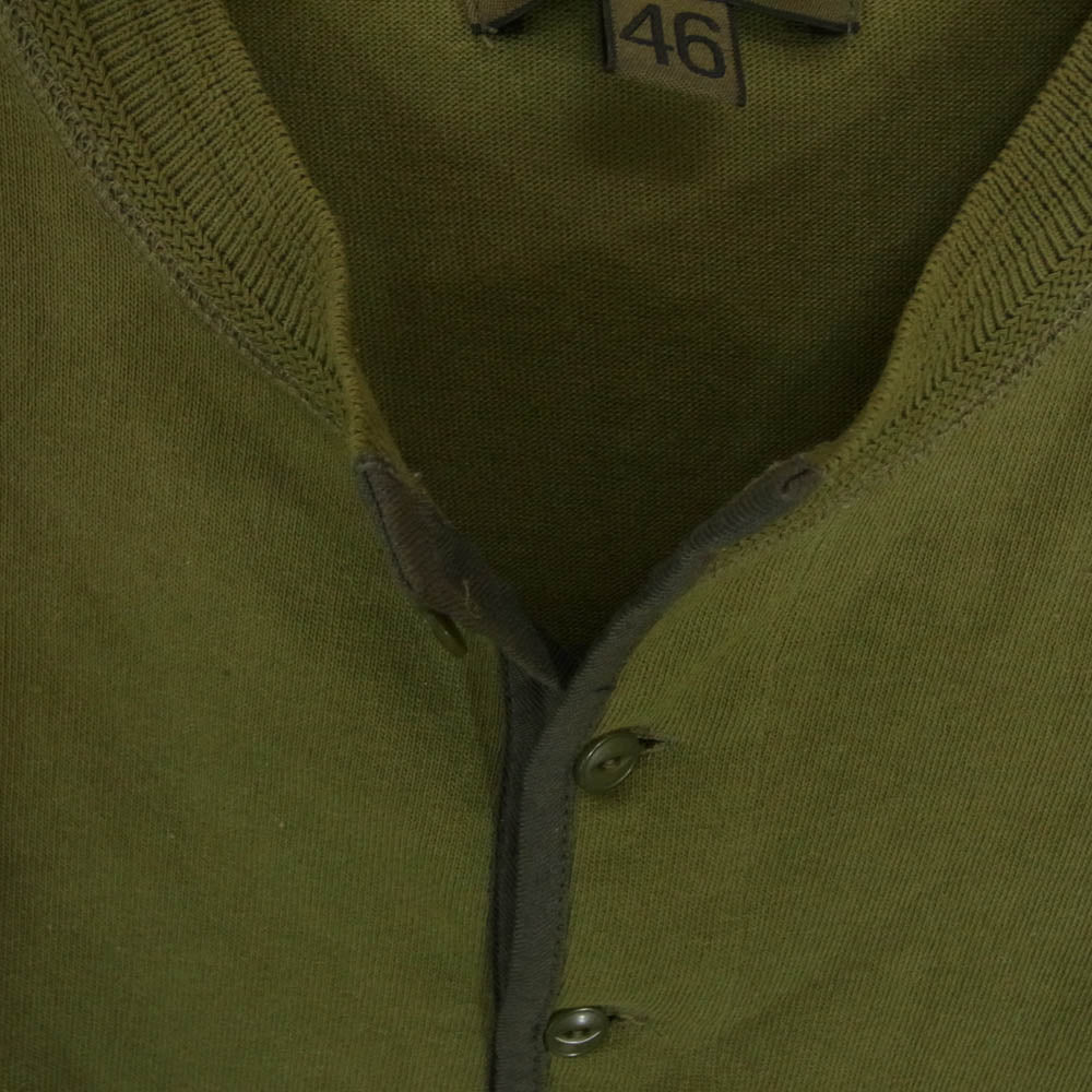 Nigel Cabourn ナイジェルケーボン 8041-00-20006 猫目 ボタン ヘンリー ネック カットソー カーキ系 46【中古】