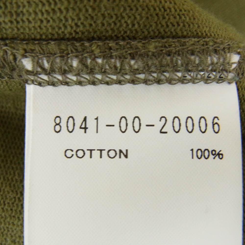 Nigel Cabourn ナイジェルケーボン 8041-00-20006 猫目 ボタン ヘンリー ネック カットソー カーキ系 46【中古】