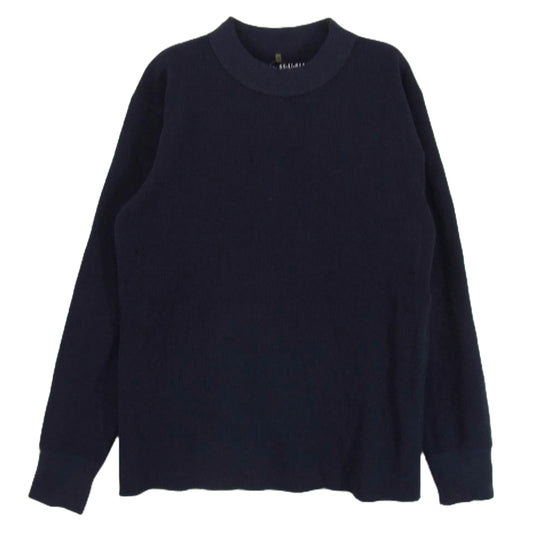 Nigel Cabourn ナイジェルケーボン 8041-00-20004 CREW NECK HIGH DENSITY WAFFLE ヘビーウェイト サーマル カットソー ネイビー系 46【中古】