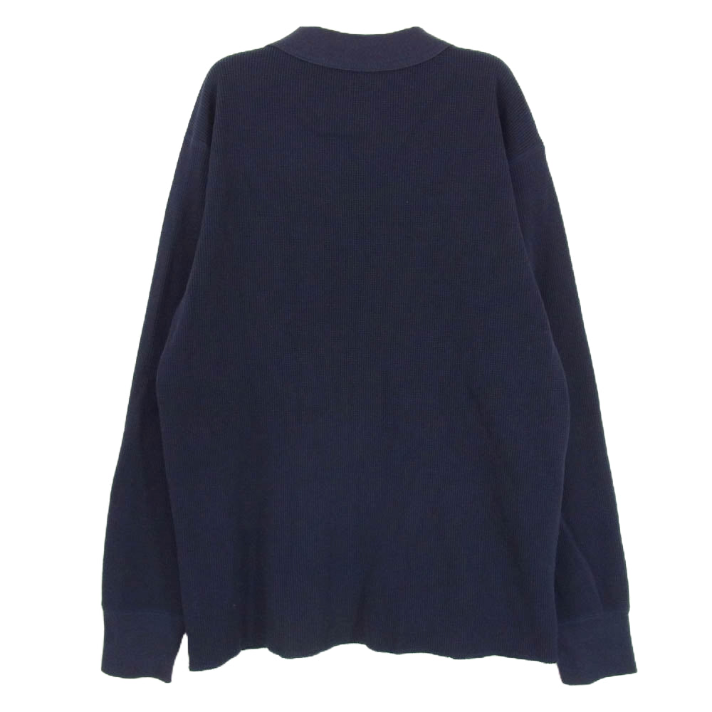 Nigel Cabourn ナイジェルケーボン 8041-00-20004 CREW NECK HIGH DENSITY WAFFLE ヘビーウェイト サーマル カットソー ネイビー系 46【中古】