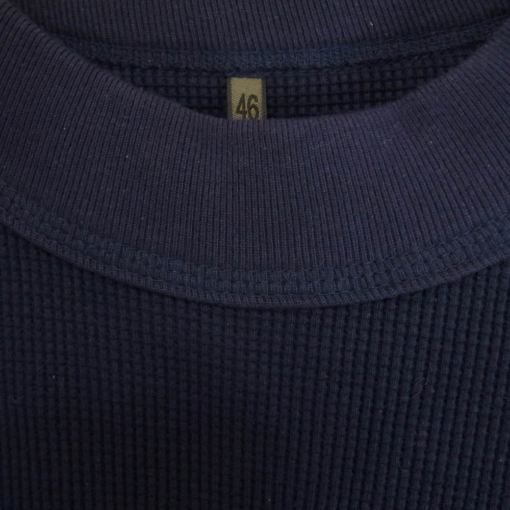 Nigel Cabourn ナイジェルケーボン 8041-00-20004 CREW NECK HIGH DENSITY WAFFLE ヘビーウェイト サーマル カットソー ネイビー系 46【中古】