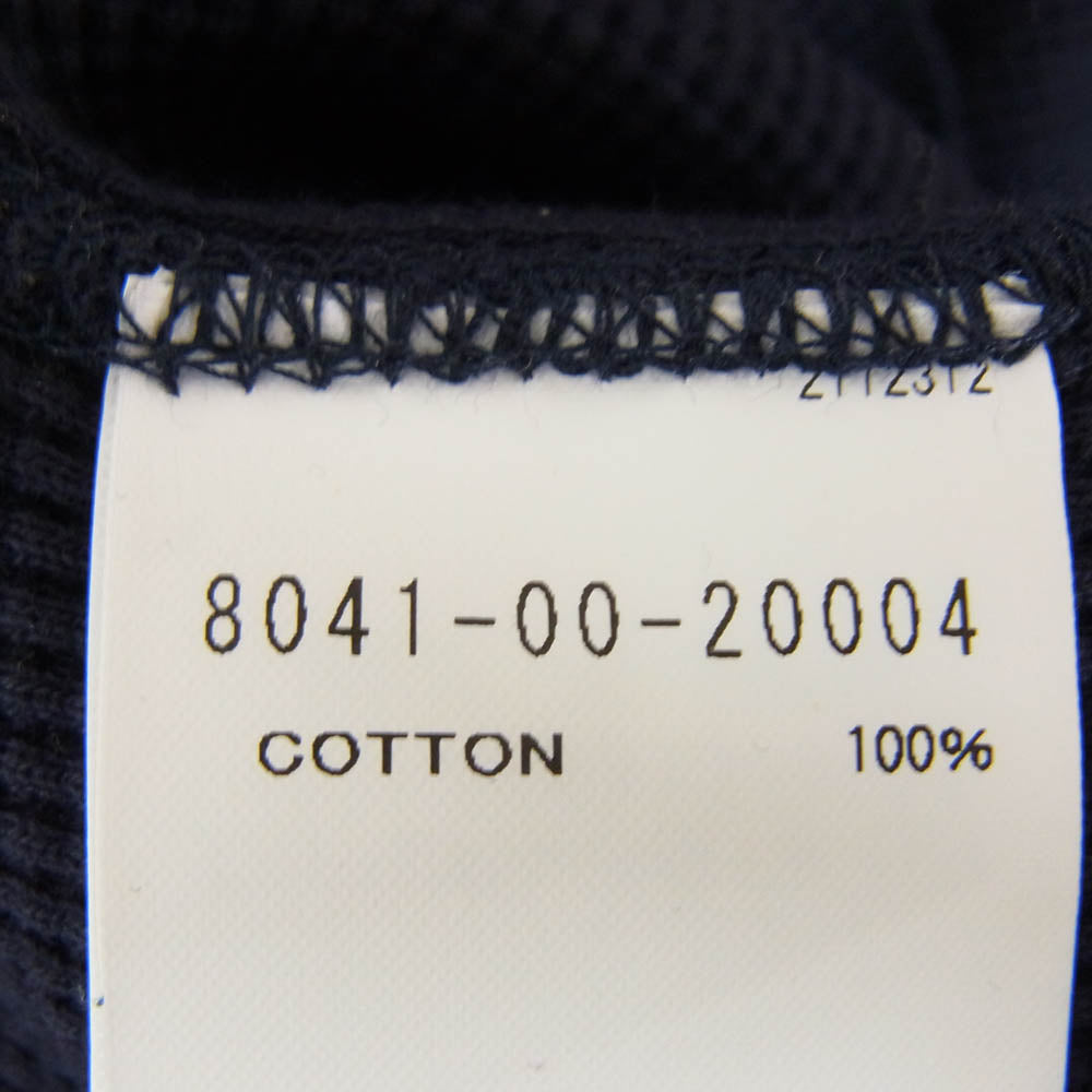 Nigel Cabourn ナイジェルケーボン 8041-00-20004 CREW NECK HIGH DENSITY WAFFLE ヘビーウェイト サーマル カットソー ネイビー系 46【中古】