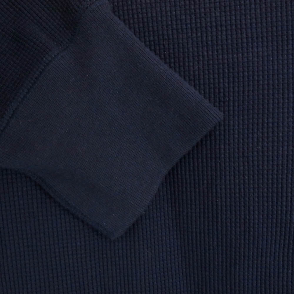 Nigel Cabourn ナイジェルケーボン 8041-00-20004 CREW NECK HIGH DENSITY WAFFLE ヘビーウェイト サーマル カットソー ネイビー系 46【中古】