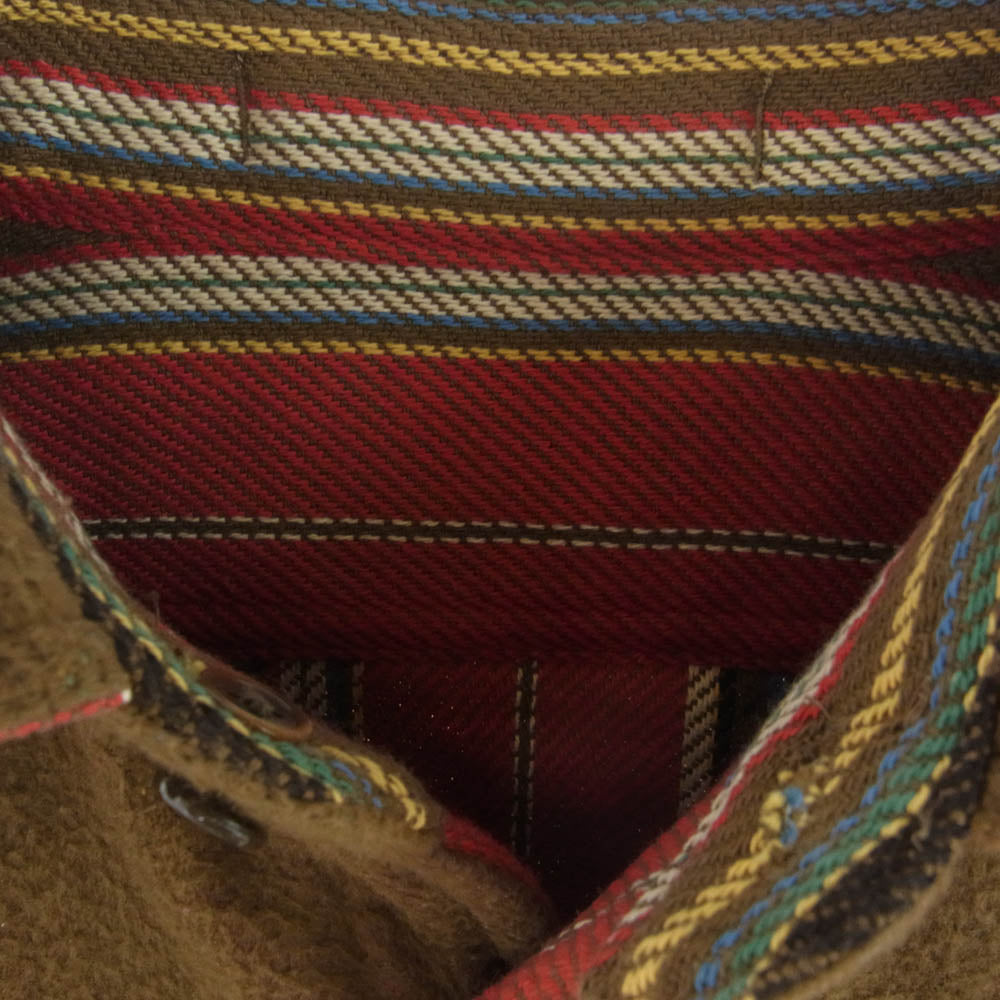 Nigel Cabourn ナイジェルケーボン 8039-00-10010 BLANKET REVERSIBLE FLANNEL SHIRT ブランケット リバーシブル 長袖 シャツ ブラウン系 レッド系 46【中古】