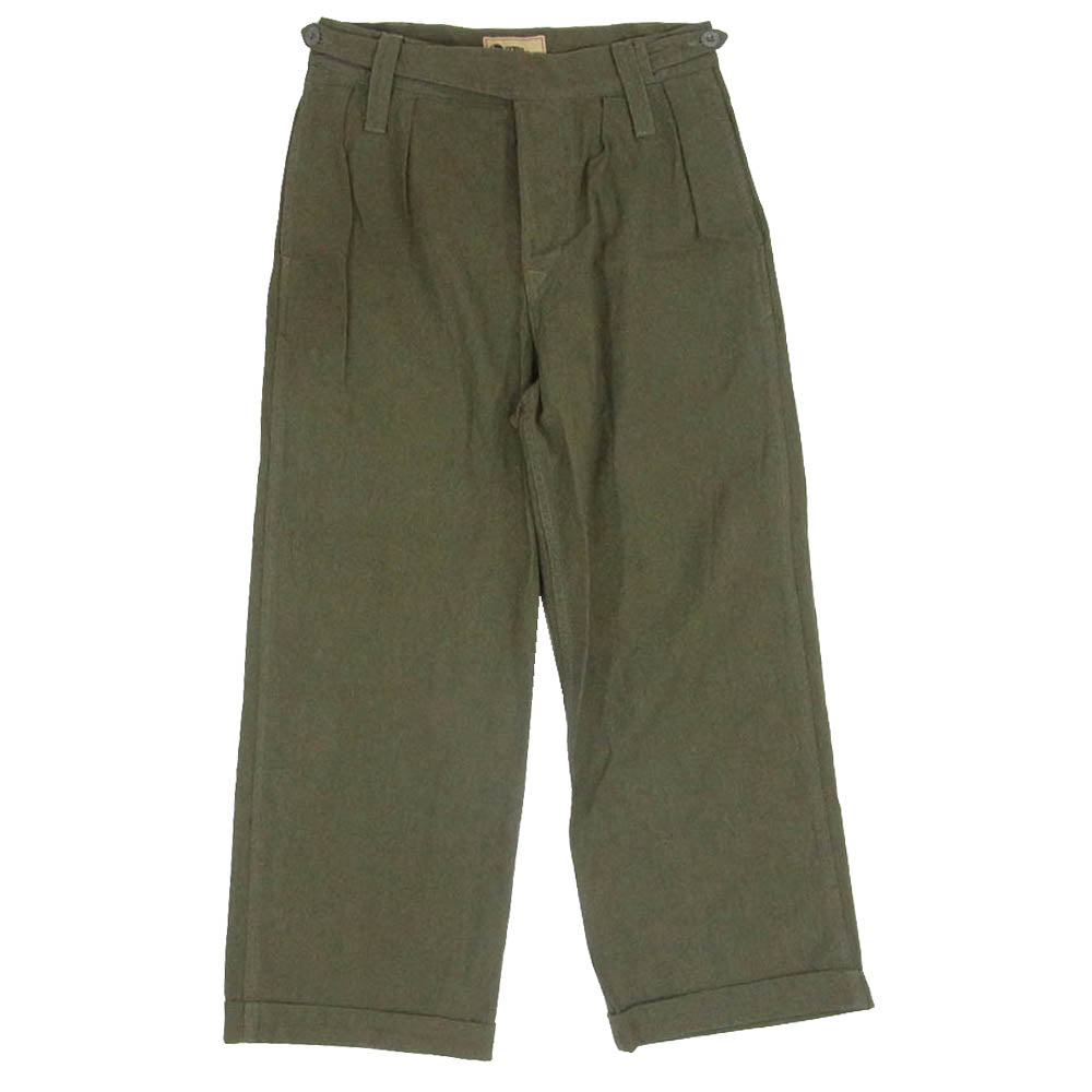 Nigel Cabourn ナイジェルケーボン 8046-13-50020 P-52 LYBRO NAVVIE PANT COTTON BROKEN TWILL ライブロ ナビーパンツ コットンブロークンツイル グルカ パンツ カーキ系 30【中古】