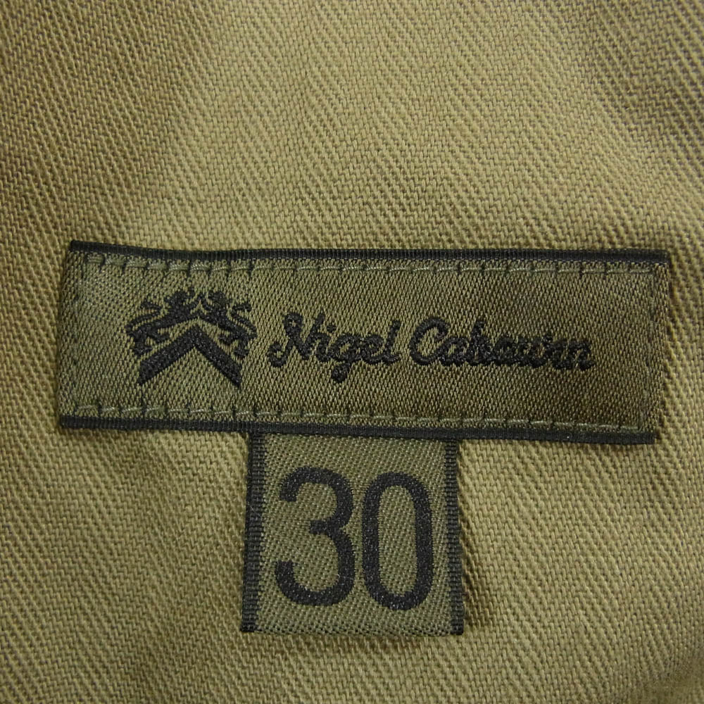Nigel Cabourn ナイジェルケーボン 8048-00-50005 BATTLE DRESS PANT INDIAN TWILL バトル ドレス パンツ インディアンツイル カーキ系 30【中古】