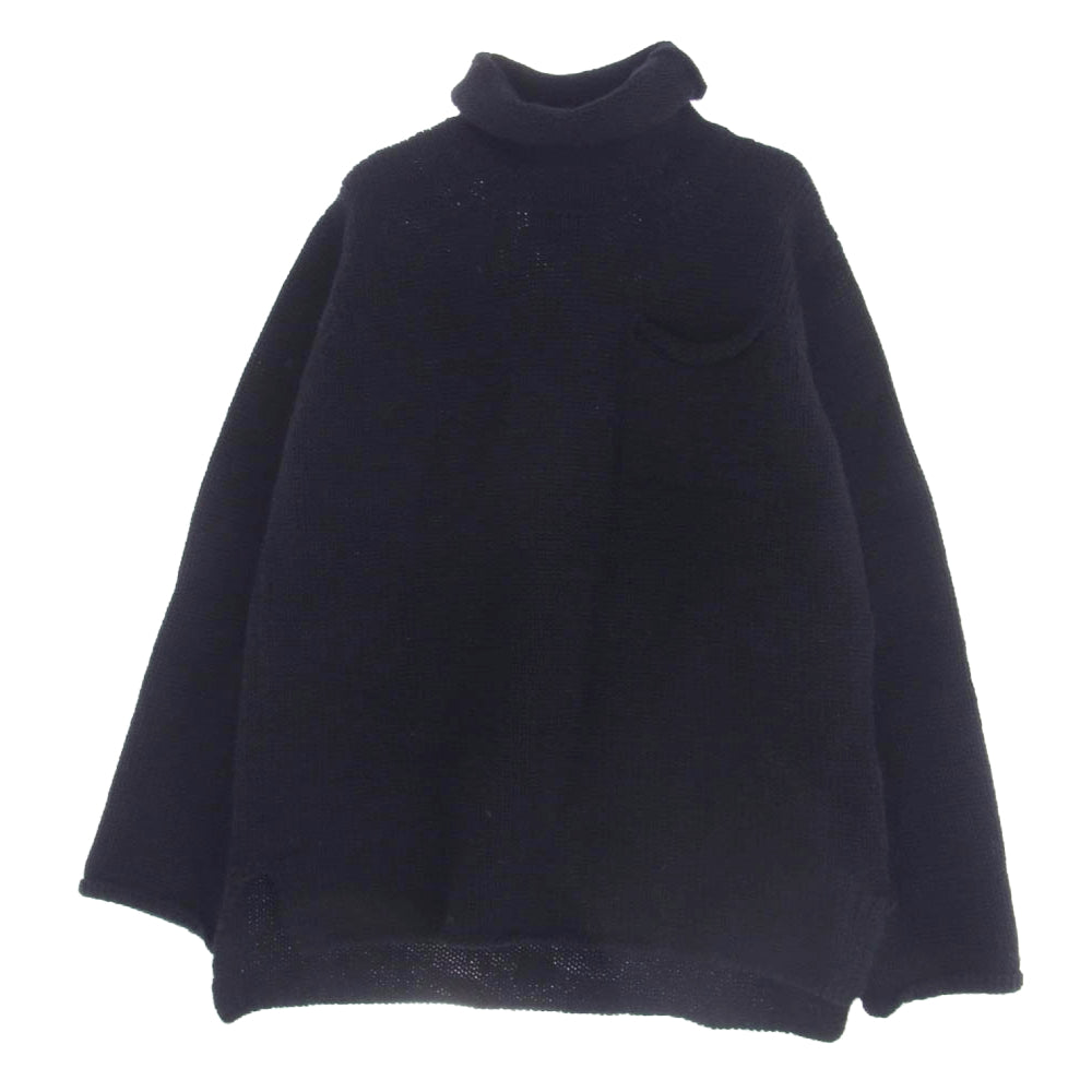 Nigel Cabourn ナイジェルケーボン 8043-11-40040 BRITISH WOOL ROLL NECK ブリテッシュ ウール ロール ネック ニット ハイネック ネイビー系 46【中古】