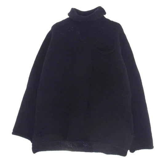 Nigel Cabourn ナイジェルケーボン 8043-11-40040 BRITISH WOOL ROLL NECK ブリテッシュ ウール ロール ネック ニット ハイネック ネイビー系 46【中古】