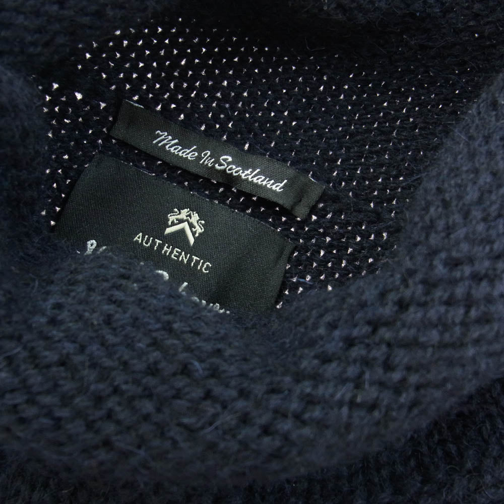 Nigel Cabourn ナイジェルケーボン 8043-11-40040 BRITISH WOOL ROLL NECK ブリテッシュ ウール ロール ネック ニット ハイネック ネイビー系 46【中古】