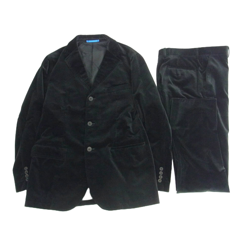 ポールスミス ベロア ジャケット パンツ セットアップ ブラック系 上：XL　下：82【中古】