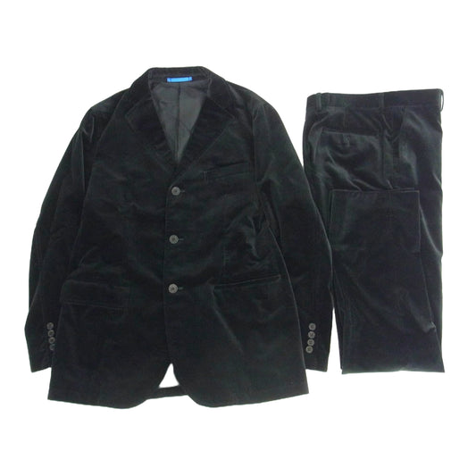 ポールスミス ベロア ジャケット パンツ セットアップ ブラック系 上：XL　下：82【中古】