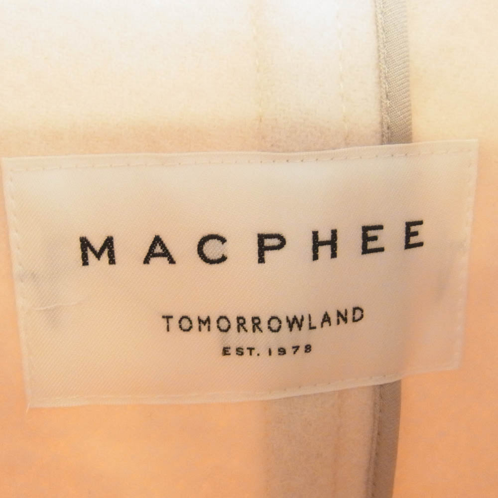 マカフィー TOMORROWLAND トゥモローランド ウール ダッフル ロング コート ホワイト系 34【中古】
