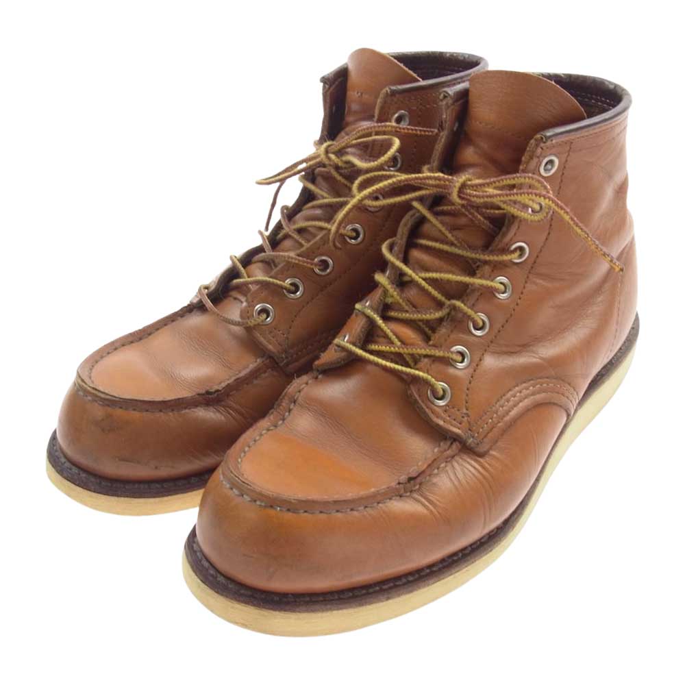 RED WING レッドウィング 9875 犬タグ 復刻モデル IRISH SETTER 6inch CLASSIC MOC TOE アイリッシュセッター ゴールドラセット ワーク ブーツ  ライトブラウン系 27cm【中古】