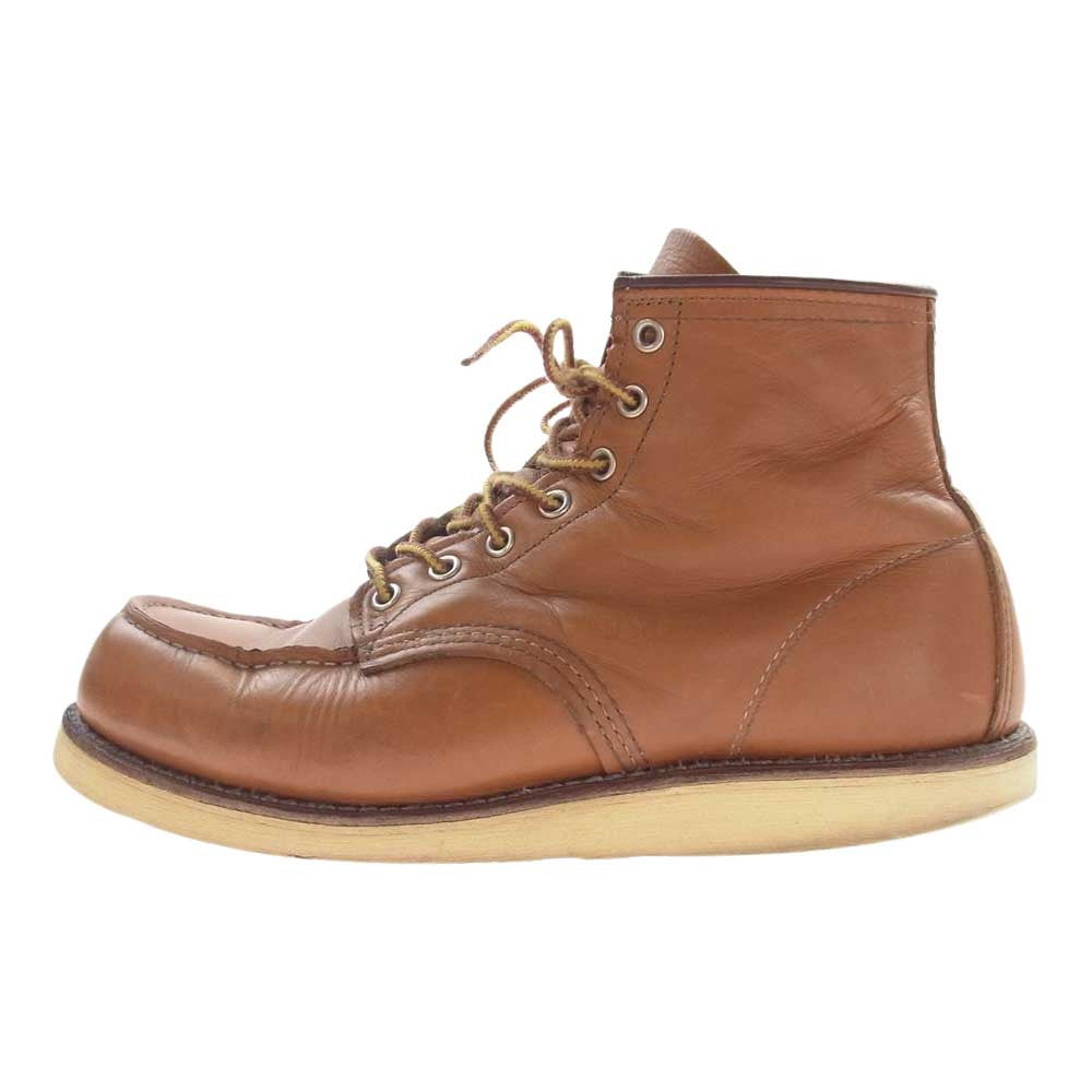 RED WING レッドウィング 9875 犬タグ 復刻モデル IRISH SETTER 6inch CLASSIC MOC TOE アイリッシュセッター ゴールドラセット ワーク ブーツ  ライトブラウン系 27cm【中古】