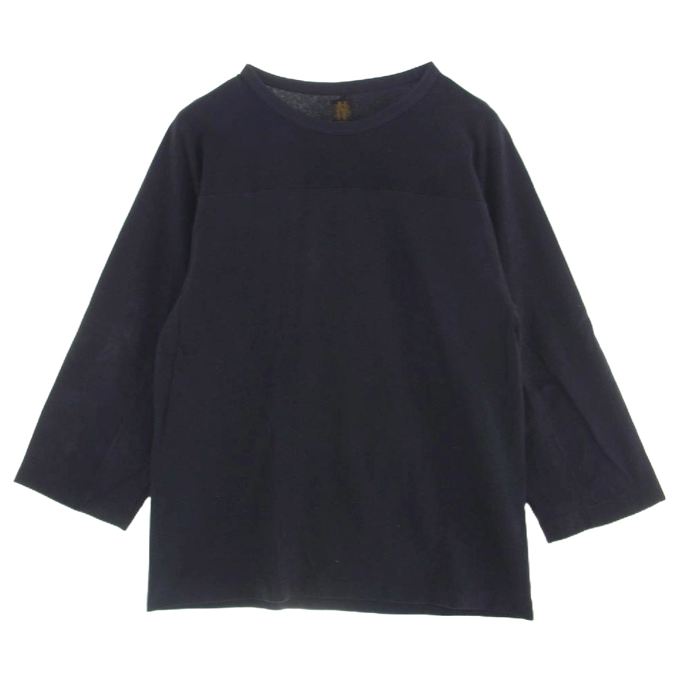 バトナー BN-24SM-061 MERIYASU FOOTBALL T-SHIRT メリヤス フットボール ロングスリーブ Tシャツ カットソー ネイビー系 2【中古】
