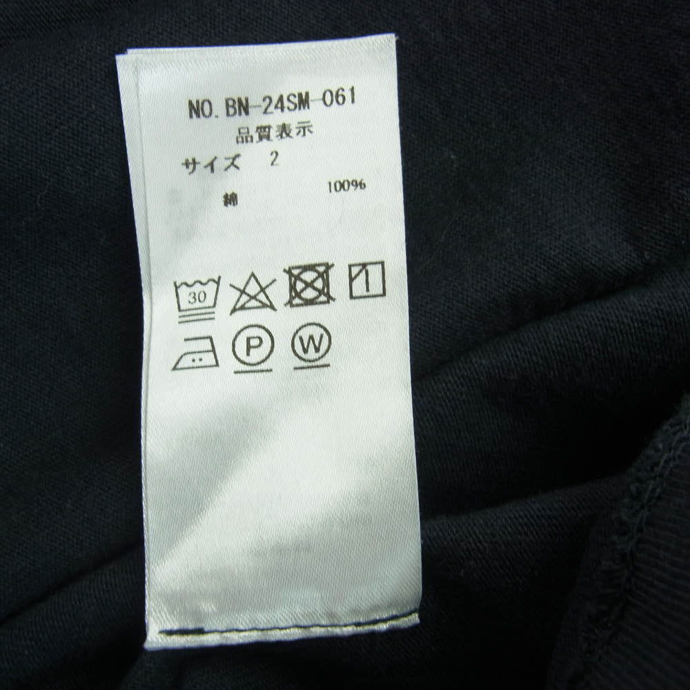 バトナー BN-24SM-061 MERIYASU FOOTBALL T-SHIRT メリヤス フットボール ロングスリーブ Tシャツ カットソー ネイビー系 2【中古】