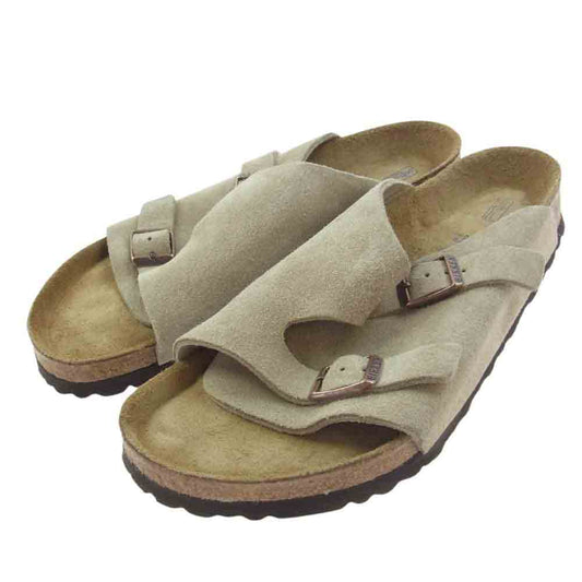BIRKENSTOCK ビルケンシュトック ZURICH チューリッヒ スエード ダブルモンク サンダル ベージュ系 26cm【中古】
