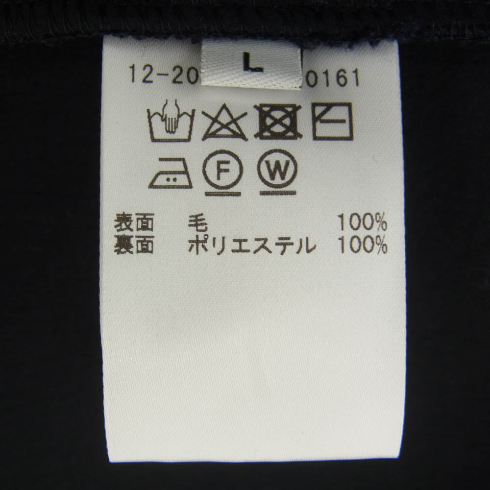 エストネーション ウール ニット ブルゾン トラッカー ジャケット ダークネイビー系 L【中古】