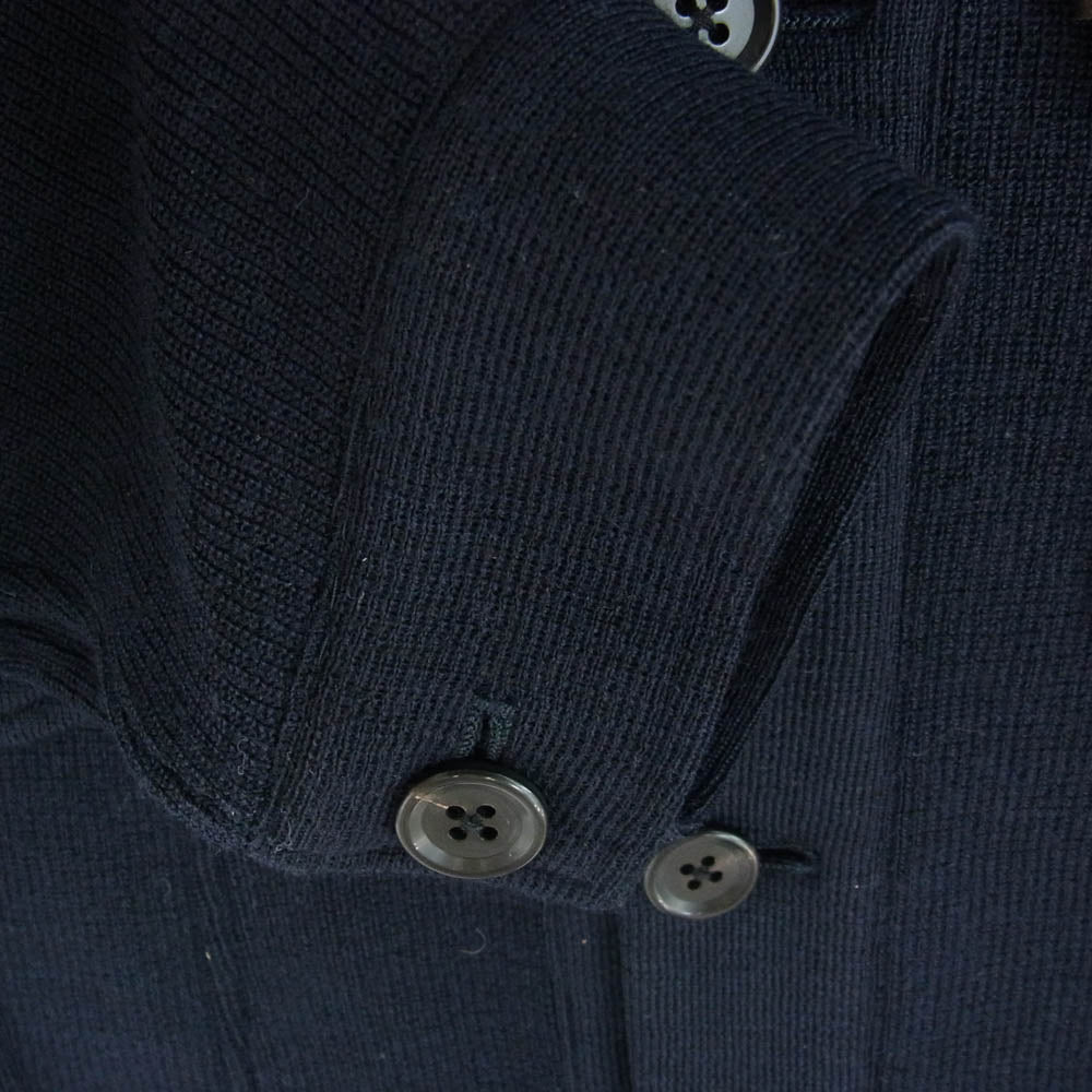 エストネーション ウール ニット ブルゾン トラッカー ジャケット ダークネイビー系 L【中古】