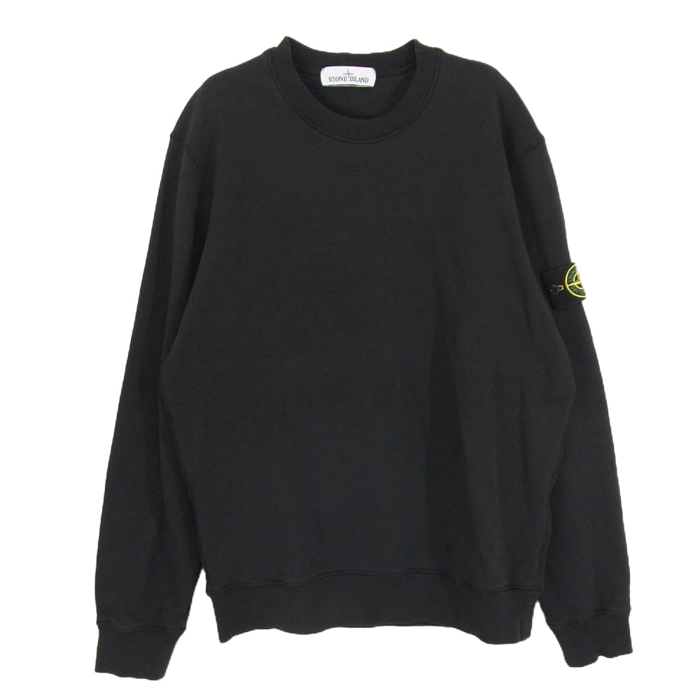 STONE ISLAND ストーンアイランド 21AW 741563051 袖ロゴワッペン クルーネック スウェット トレーナー ブラック系 L【中古】