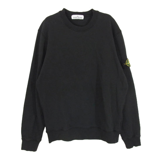 STONE ISLAND ストーンアイランド 21AW 741563051 袖ロゴワッペン クルーネック スウェット トレーナー ブラック系 L【中古】