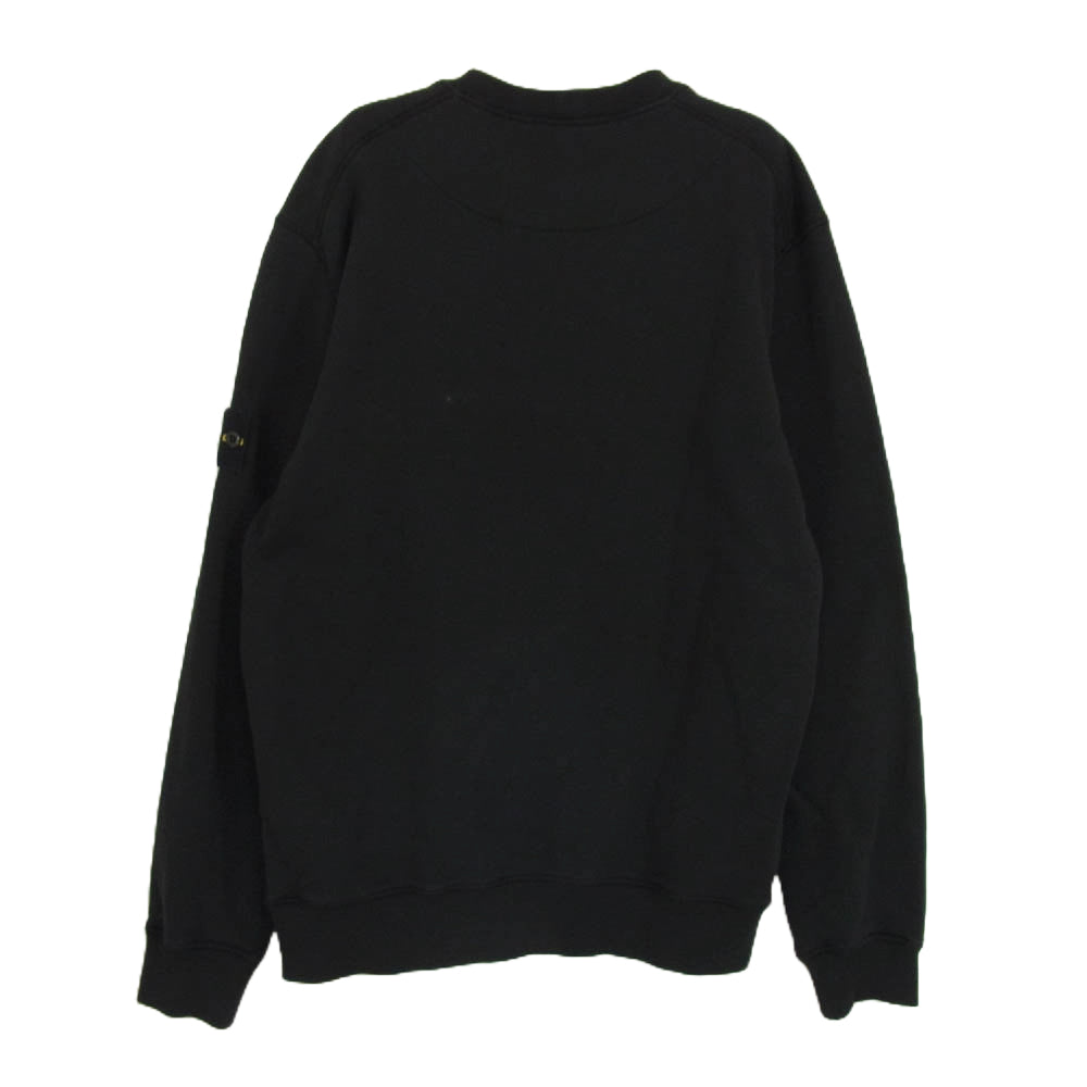 STONE ISLAND ストーンアイランド 21AW 741563051 袖ロゴワッペン クルーネック スウェット トレーナー ブラック系 L【中古】