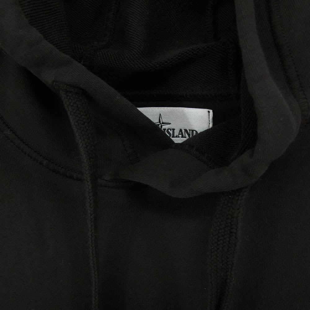 STONE ISLAND ストーンアイランド 20SS 721564151 袖ロゴワッペン コットン スウェット プルオーバー パーカー ブラック系 L【中古】