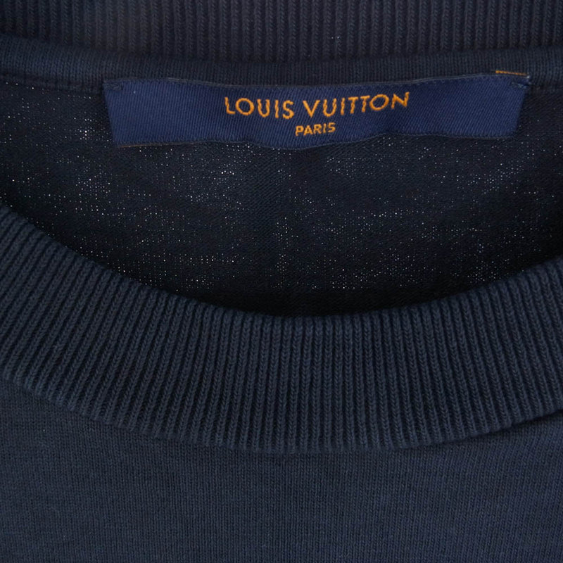 LOUIS VUITTON ルイ・ヴィトン HIY47W インサイドアウト カットソー Tシャツ 半袖 M ネイビー ネイビー系 M【中古】