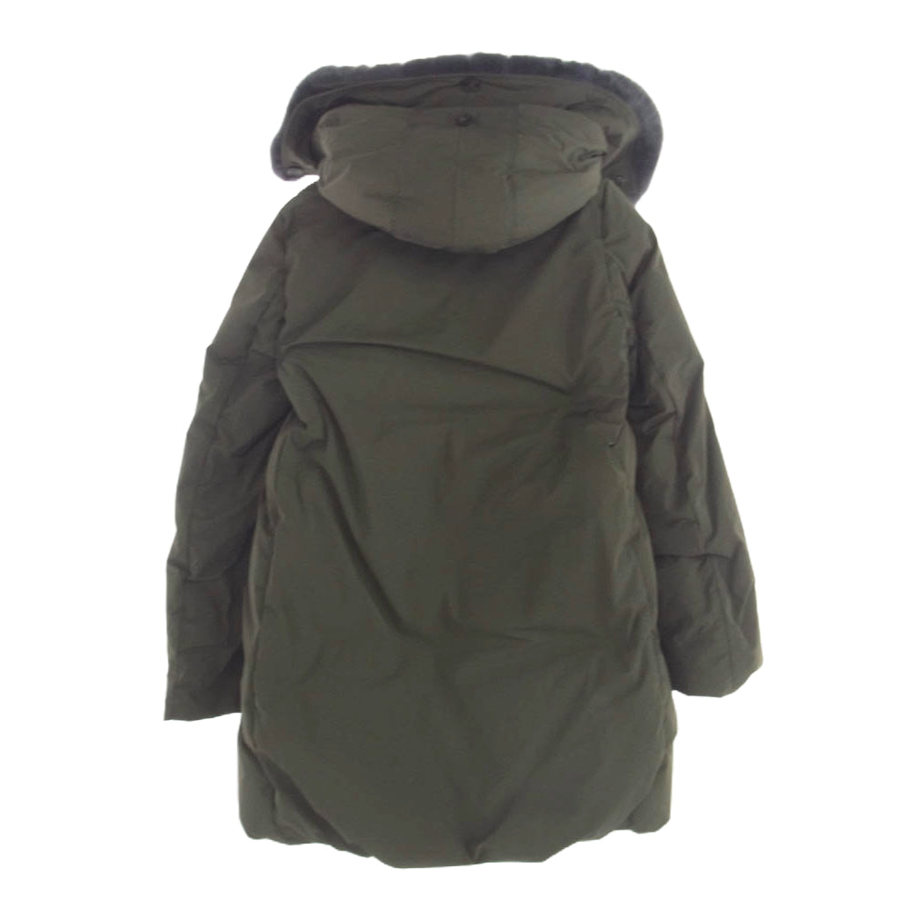 WOOLRICH ウールリッチ SLOBE IENA PUFFYPARKA スローブイエナ別注 ファー フード ダウンコート ダウンジャケット XS カーキ系 XS【中古】