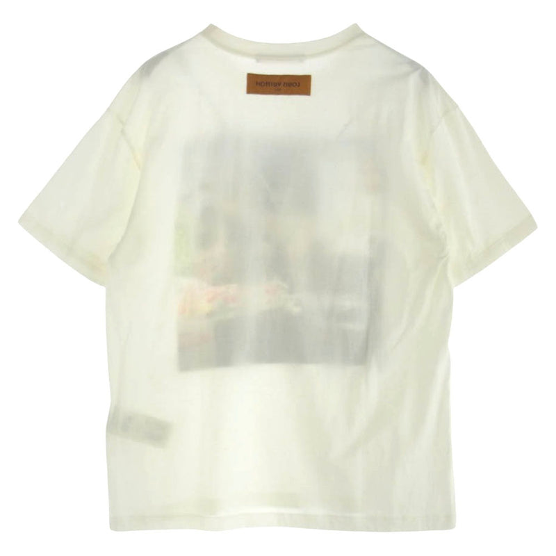 LOUIS VUITTON ルイ・ヴィトン 23AW HPY80W プリンテッドコットンクルーネック Tシャツ 半袖 L ホワイト オフホワイト系 L【中古】