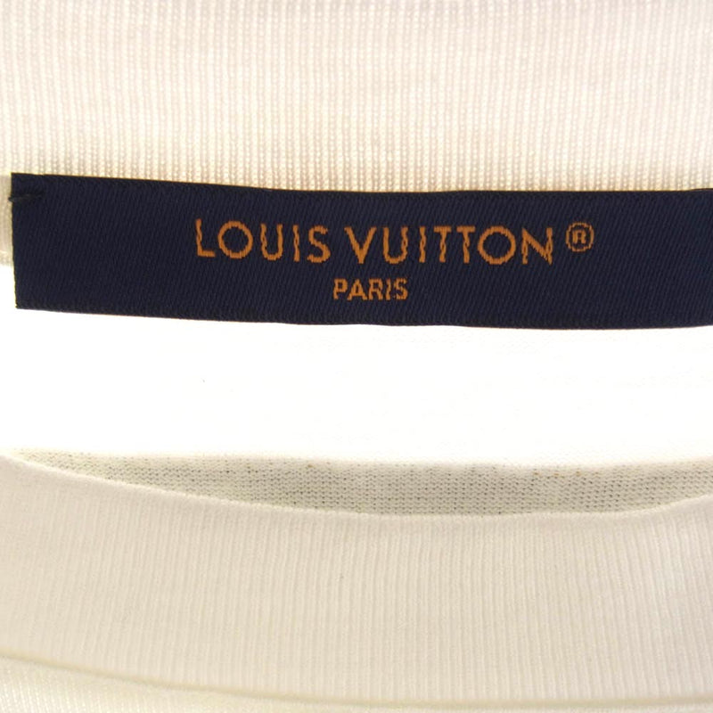 LOUIS VUITTON ルイ・ヴィトン 23AW HPY80W プリンテッドコットンクルーネック Tシャツ 半袖 L ホワイト オフホワイト系 L【中古】