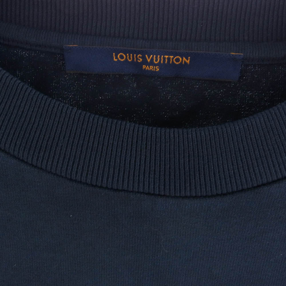 LOUIS VUITTON ルイ・ヴィトン 21SS HIY46W　 インサイドアウト カットソー Tシャツ 長袖 L ネイビー ネイビー系 L【中古】