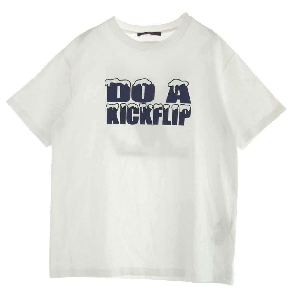 LOUIS VUITTON ルイ・ヴィトン 22SS HMY98W DO A KICKFLIP プリント クルーネック Tシャツ 半袖 XL ホワイト ホワイト系 XL【中古】