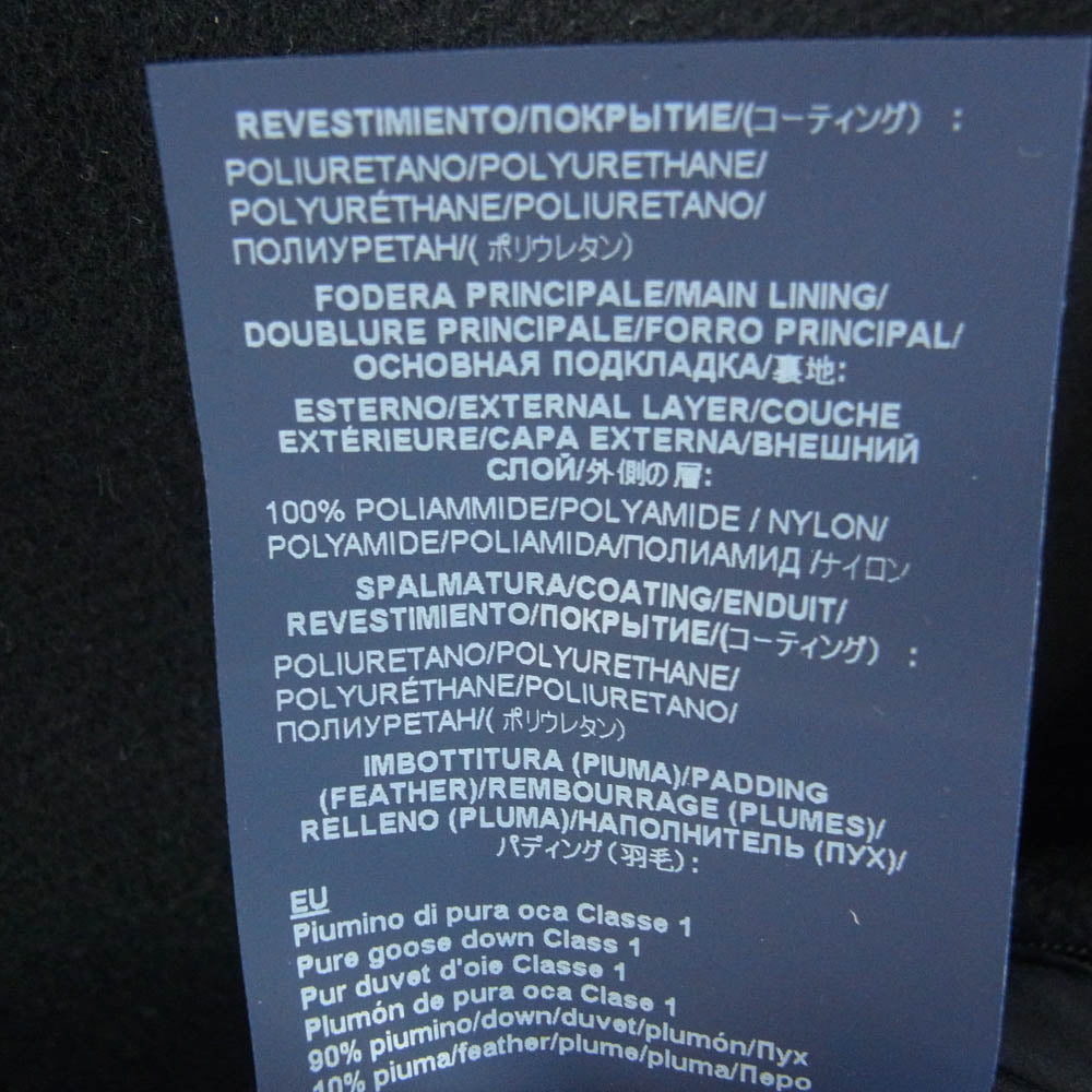 Herno ヘルノ PI0848D-39601-9300 DIAGONAL WOOL AND NUAGE PARKA ウール切替 フード ダウン コート ジャケット ブラック系 42【美品】【中古】