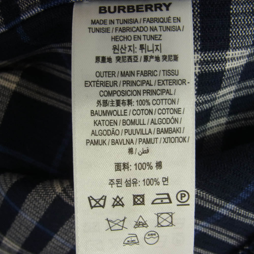 BURBERRY LONDON バーバリー ロンドン 8071947 チェック柄 コーデュロイ ジップ ジャケット L ネイビー ネイビー系 L【美品】【中古】