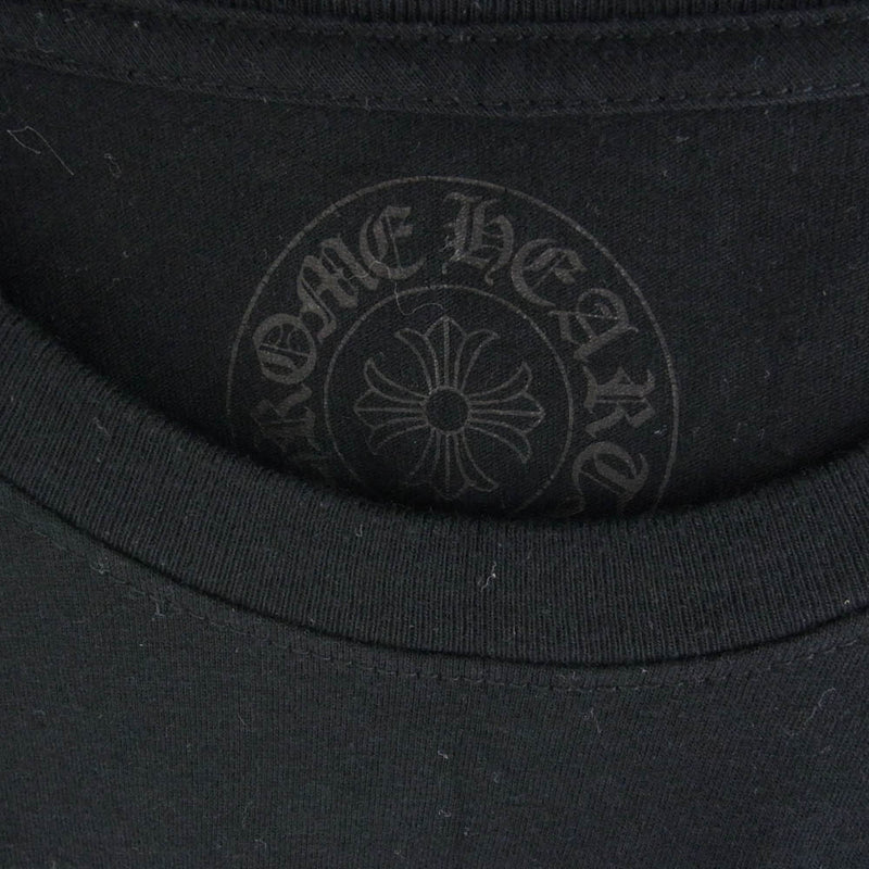 CHROME HEARTS クロムハーツ（原本無） クルーネック スクロールラベル プリント ポケット Tシャツ 半袖 L ブラック ブラック系 L【中古】