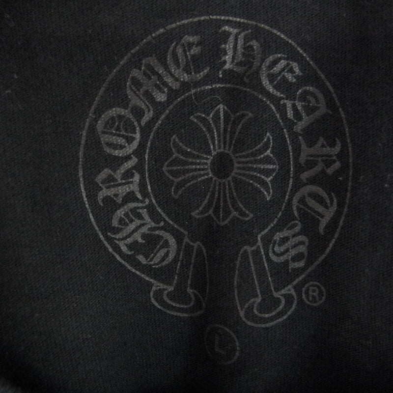 CHROME HEARTS クロムハーツ（原本無） クルーネック スクロールラベル プリント ポケット Tシャツ 半袖 L ブラック ブラック系 L【中古】