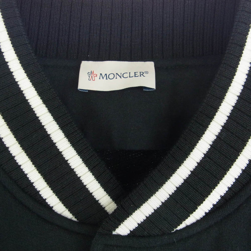 MONCLER モンクレール × FRAGMENT DESIGN フラグメント 23AW I209U8G00006899OJ バックロゴ ジャケット スウェット スタジャン カーディガン L ブラック系 L【中古】