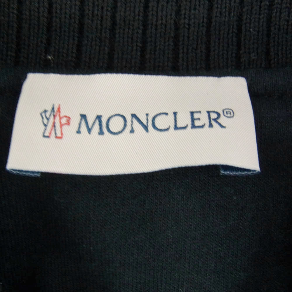 MONCLER モンクレール × FRAGMENT DESIGN フラグメント 23AW I209U8G00006899OJ バックロゴ ジャケット スウェット スタジャン カーディガン L ブラック系 L【中古】