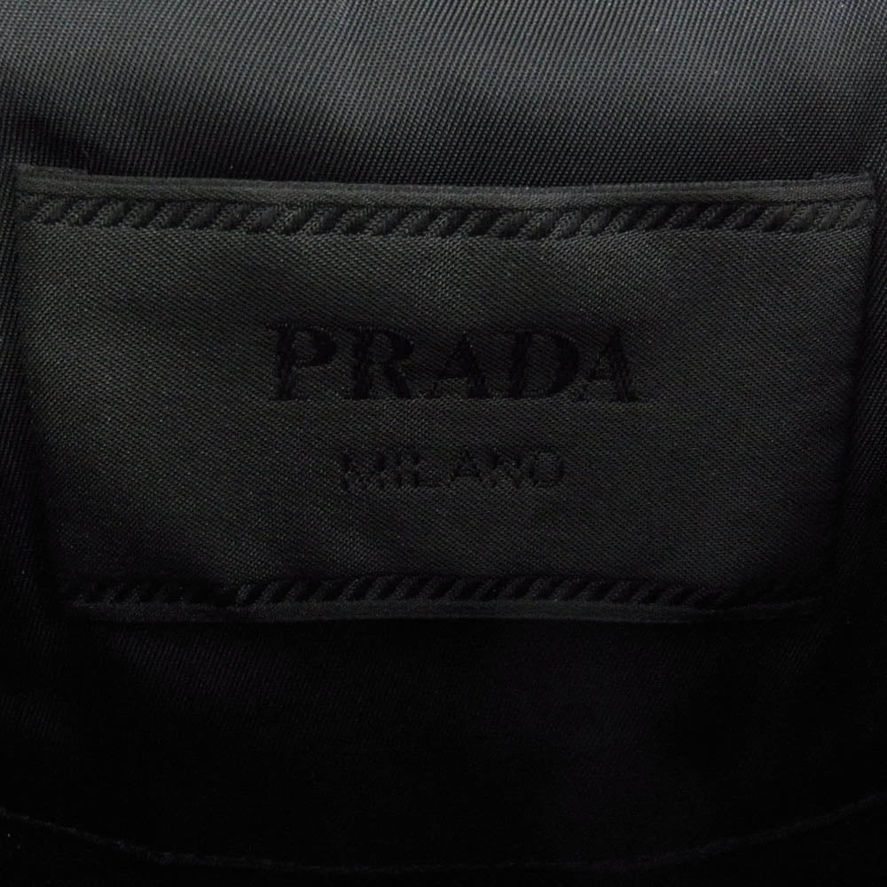 PRADA プラダ UJL30A トライアングル ロゴ テクニカルコットン ビックシルエット スウェットシャツ トレーナー S ブラック ブラック系 S【中古】