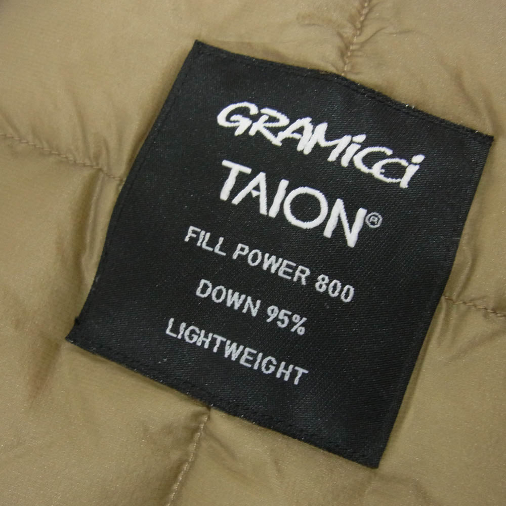 Gramicci グラミチ × TAION INNER DOWN SCARF TG-1F-004 インナー ダウン マフラー カーキ系【中古】