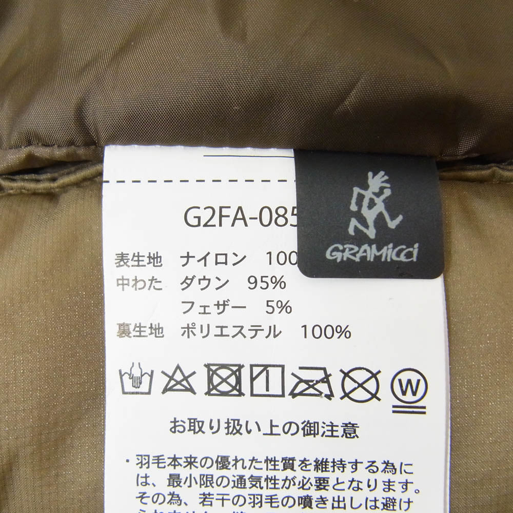 Gramicci グラミチ × TAION INNER DOWN SCARF TG-1F-004 インナー ダウン マフラー カーキ系【中古】